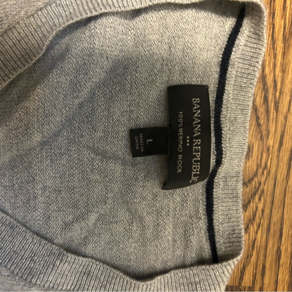 Banana Republic Light Gray Crewneck Sweater